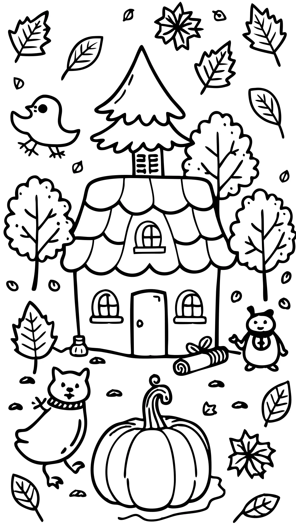 autumn coloring page